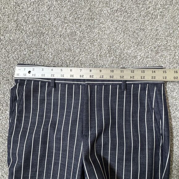 GAP Pants Womens 4 Navy Stripe Signature Skinny Ankle Work Office Stretch - Picture 13 of 13